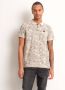 TerStal Heren pique polo bladerprint beige in maat - Thumbnail 1