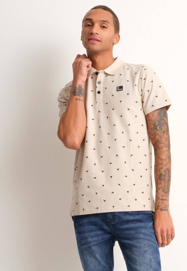 TerStal Heren pique polo met patch beige in maat
