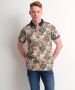 TerStal Heren pique polo tropische print beige in maat - Thumbnail 1