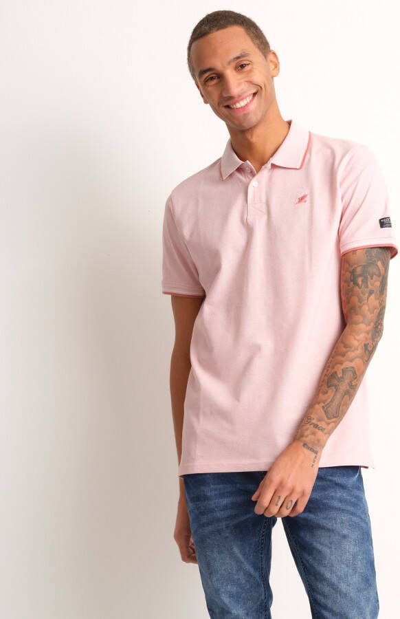 TerStal Heren pique polo tweetoon roze in maat