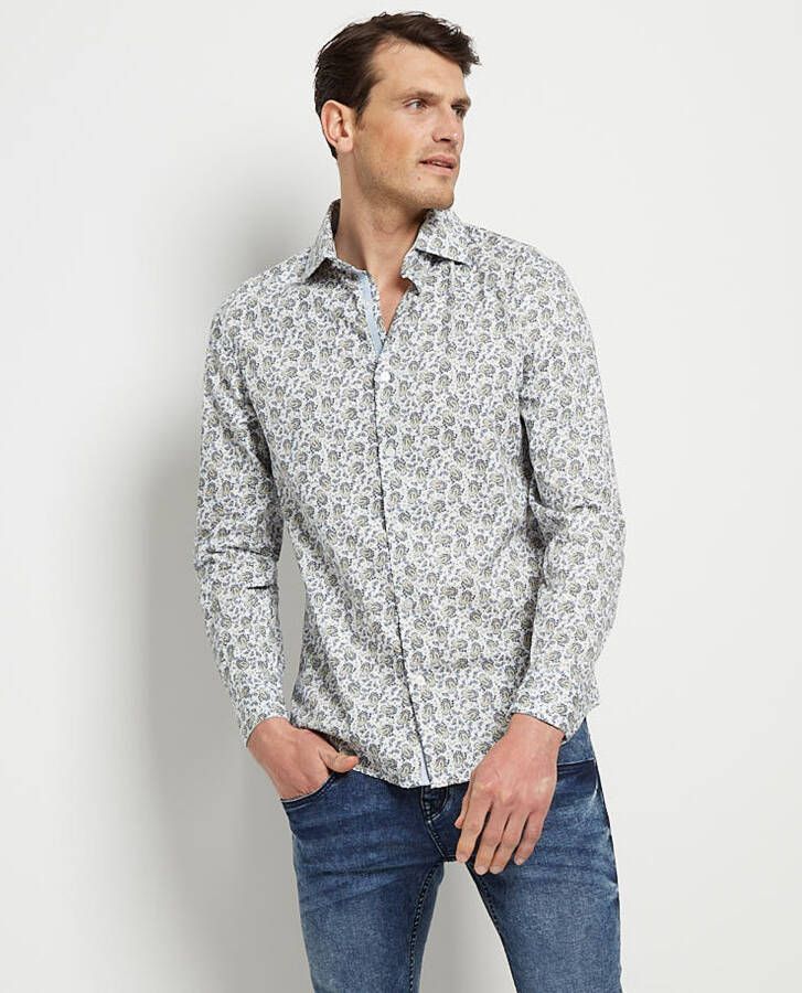 terStal Heren slim fit overhemd geel in maat
