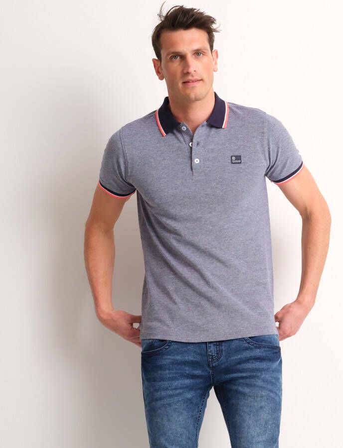 TerStal Heren sportieve pique polo blauw in maat
