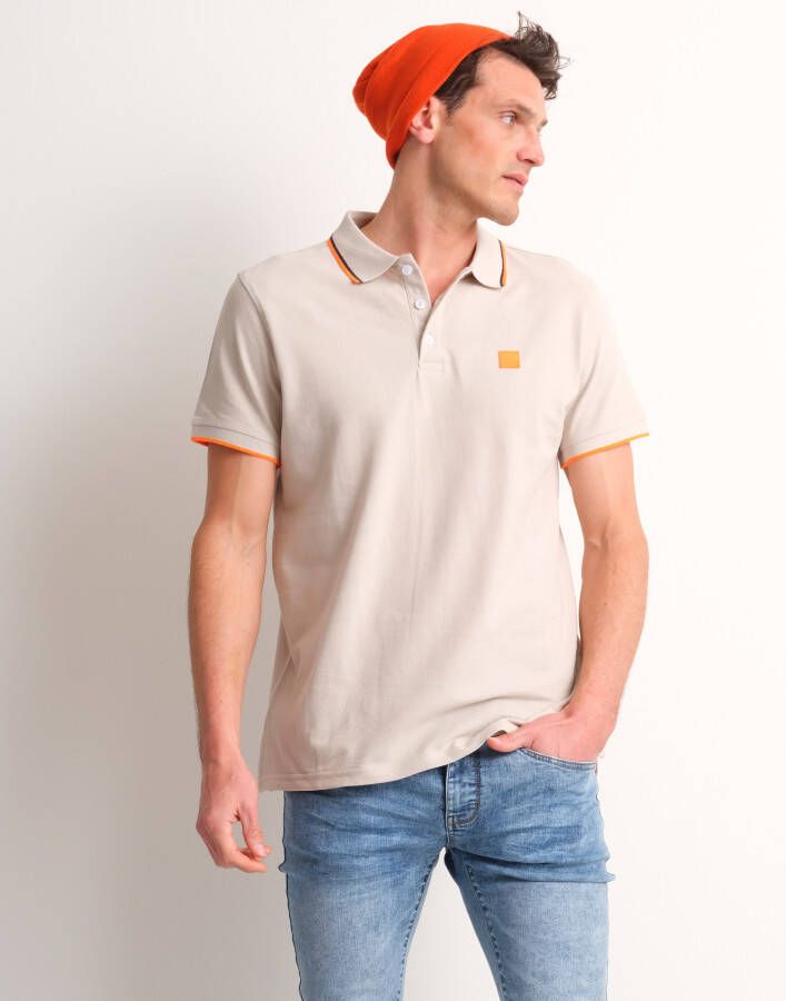 TerStal Heren sportieve pique polo uni beige in maat