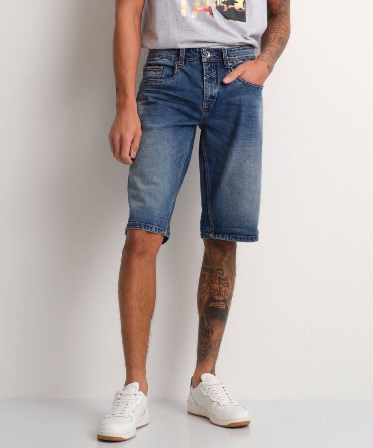 TerStal Heren stretch jeans bermuda blauw in maat