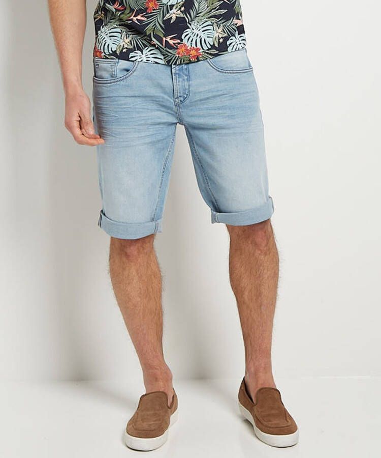 TerStal Heren stretch jeans bermuda blauw in maat