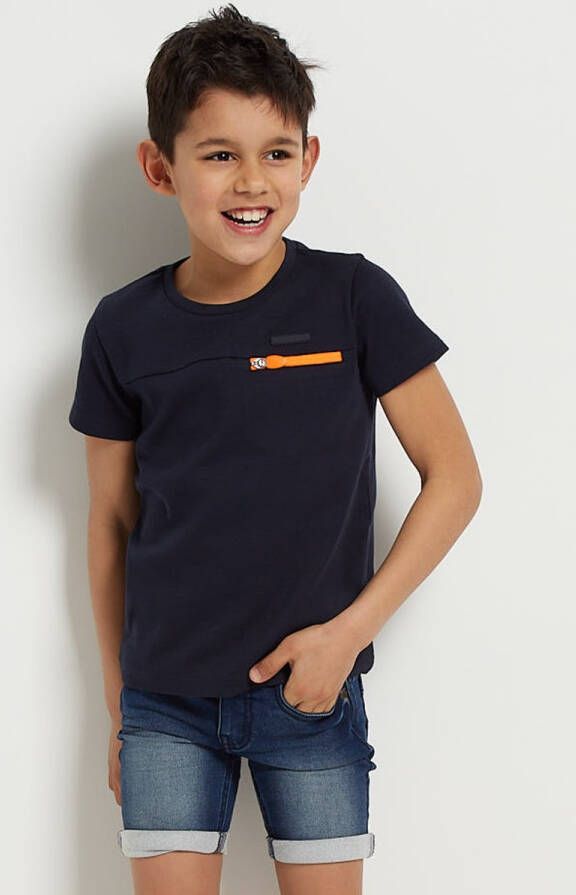 TerStal Jongens fancy pique t-shirt blauw in maat