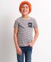 TerStal Jongens gestreept t-shirt borstzakje beige in maat - Thumbnail 1
