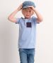 TerStal Jongens t-shirt borstzak embossprint blauw in maat - Thumbnail 1