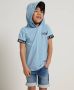 TerStal Jongens t-shirt capuchon backprint blauw in maat - Thumbnail 1