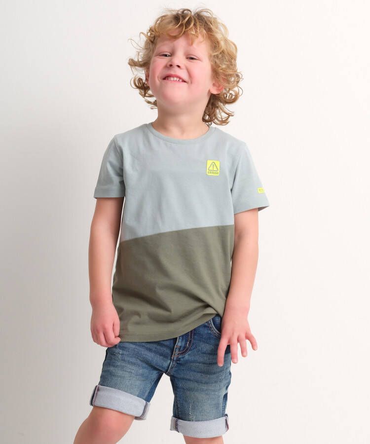 TerStal Jongens t-shirt diagonaal design mint in maat