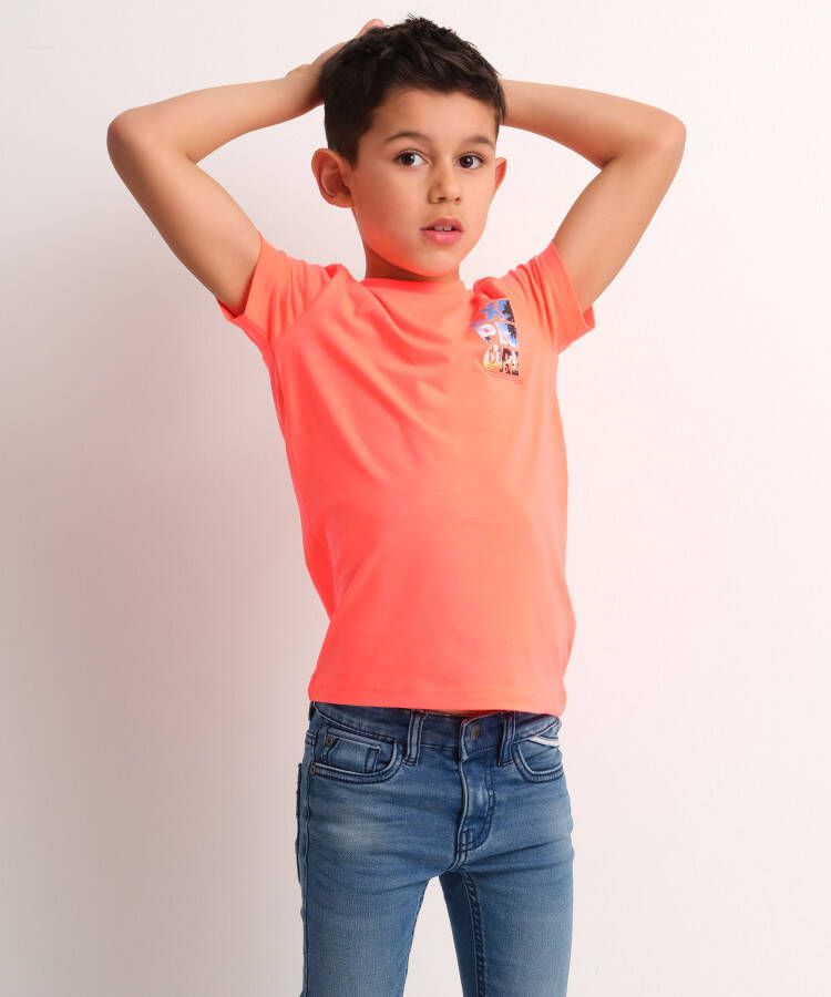 TerStal Jongens t-shirt fotoborstprint koraal in maat