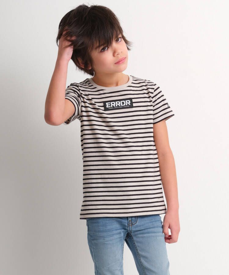 TerStal Jongens t-shirt gestreept dessin beige in maat