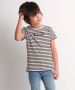 TerStal Jongens t-shirt gestreept dessin beige in maat - Thumbnail 1