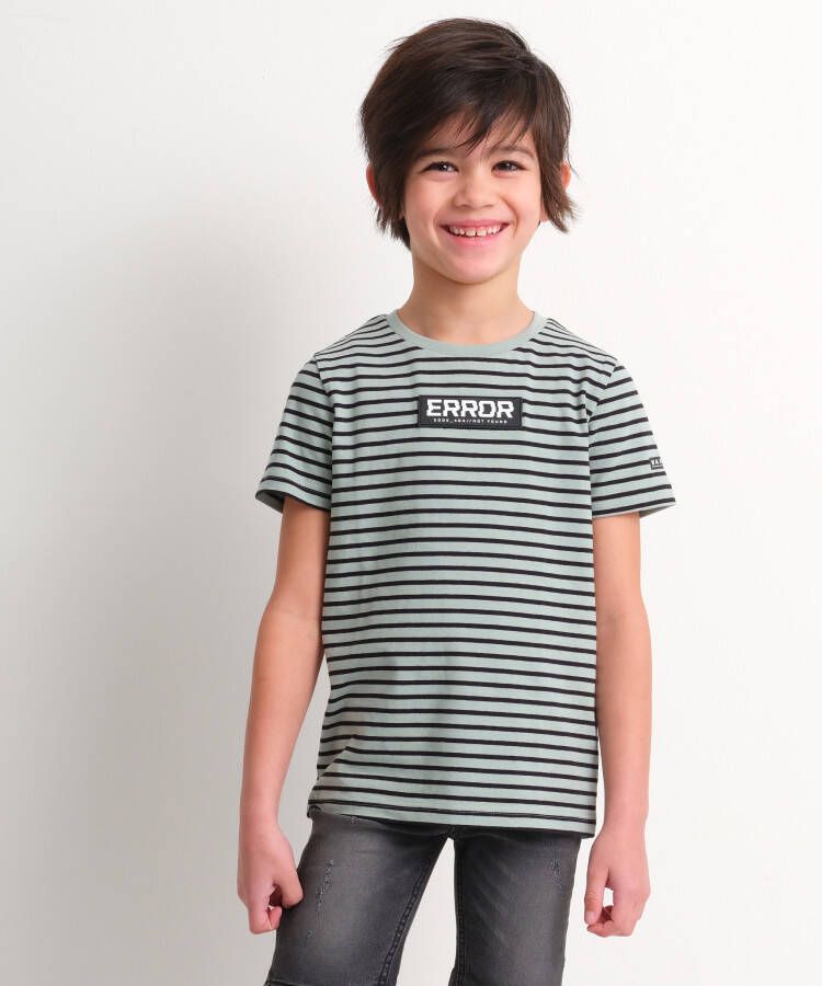 TerStal Jongens t-shirt gestreept dessin mint in maat