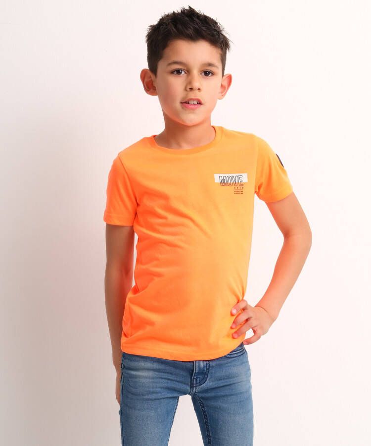 TerStal Jongens t-shirt kleine borstopdruk oranje in maat