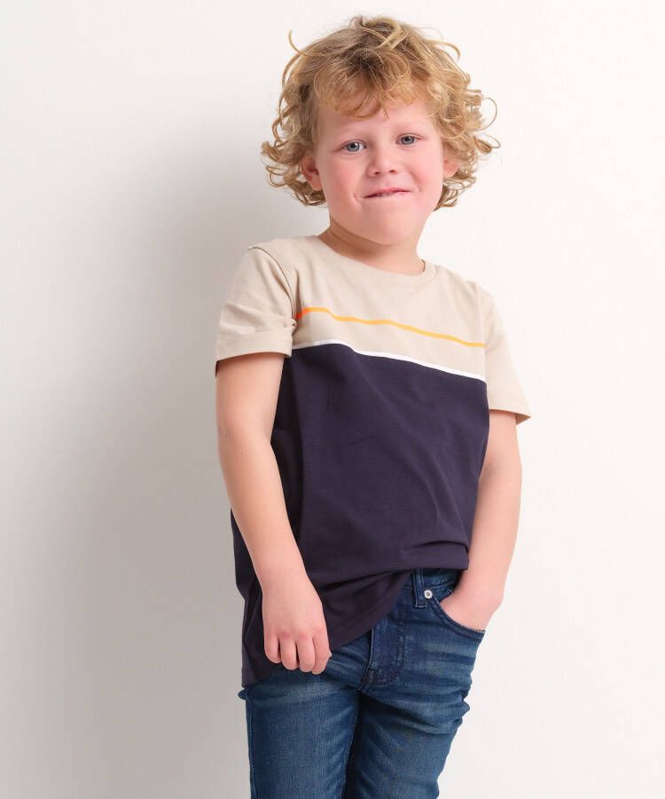 TerStal Jongens t-shirt met doorsnee print blauw in maat