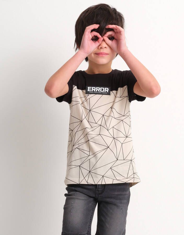 TerStal Jongens t-shirt met lineprint beige in maat