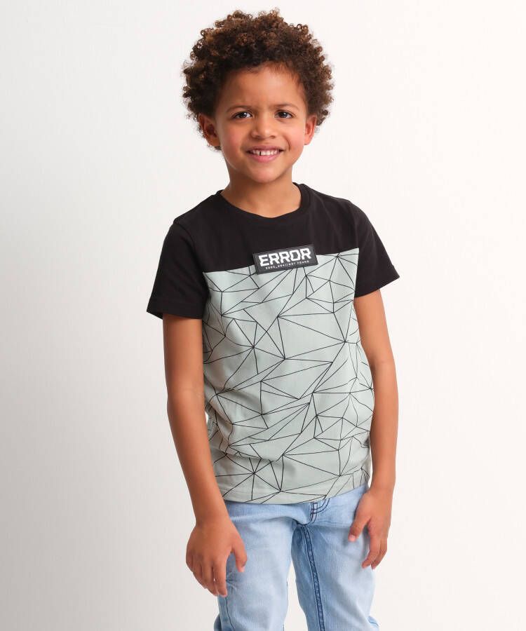 TerStal Jongens t-shirt met lineprint mint in maat