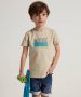 TerStal Jongens t-shirt met tekstopdruk beige in maat - Thumbnail 1
