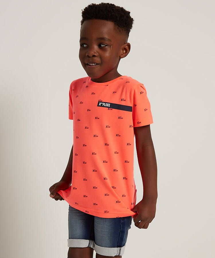 TerStal Jongens trendy t-shirt met print koraal in maat