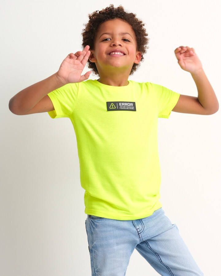 TerStal Jongens uni t-shirt embleem geel in maat