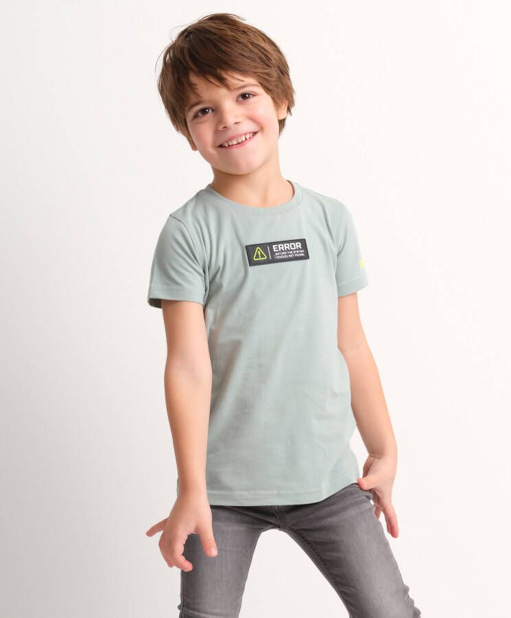 TerStal Jongens uni t-shirt embleem mint in maat