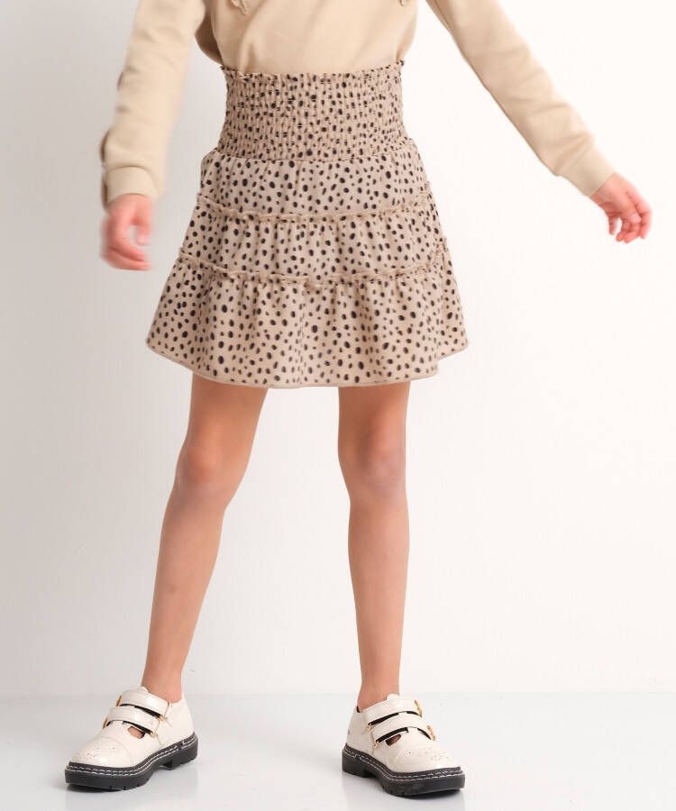 TerStal Meisjes gesmockte rok beige in maat