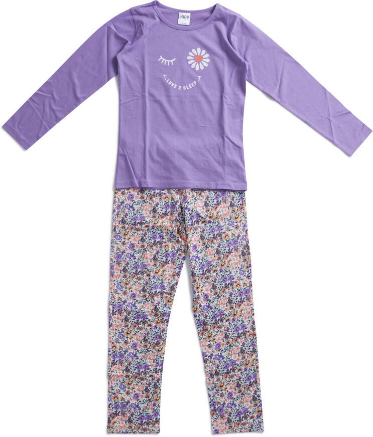 TerStal Meisjes pyjama set paars in maat