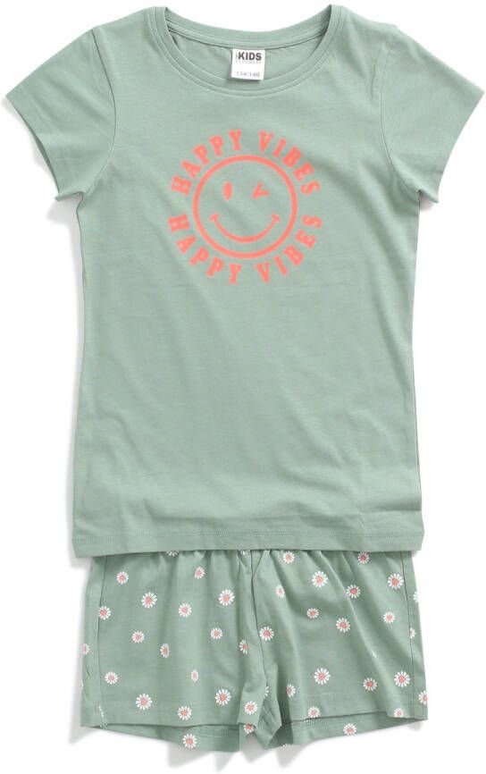 TerStal Meisjes shortama set groen in maat