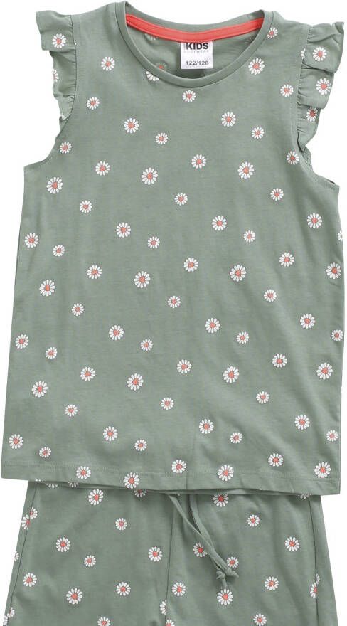 TerStal Meisjes shortama set groen in maat