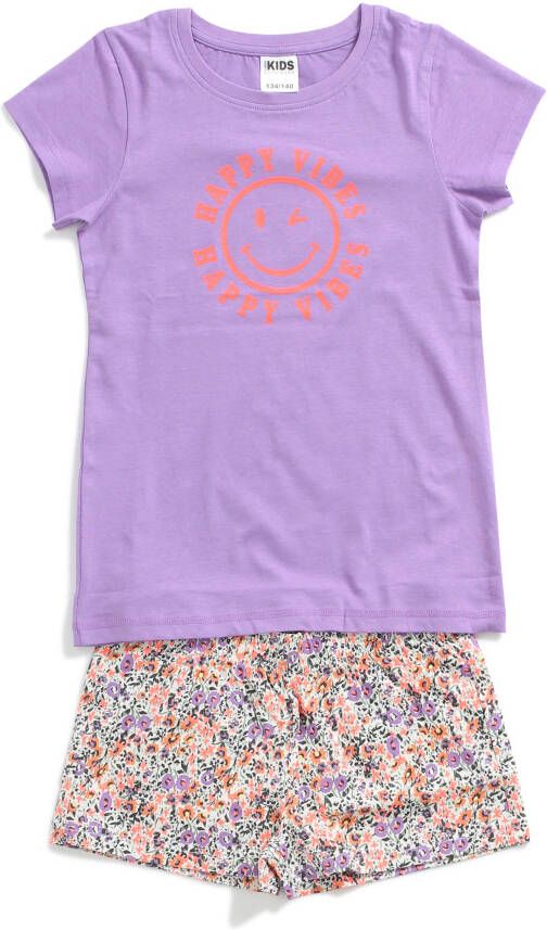 terStal Meisjes shortama set paars in maat