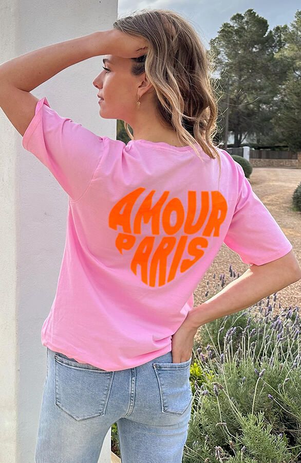 Amour Paris Loose Fit T-Shirt Neon