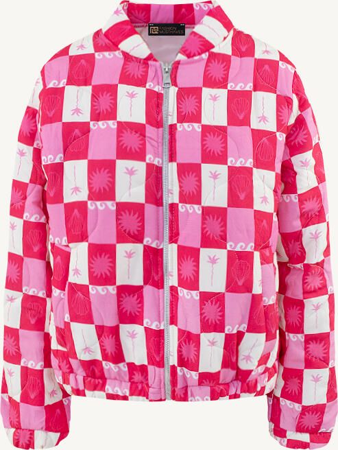 Bomber Jacket Classic Print Fuchsia