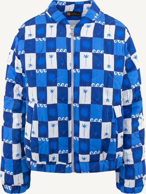 Bomber Jacket Classic Print Kobalt