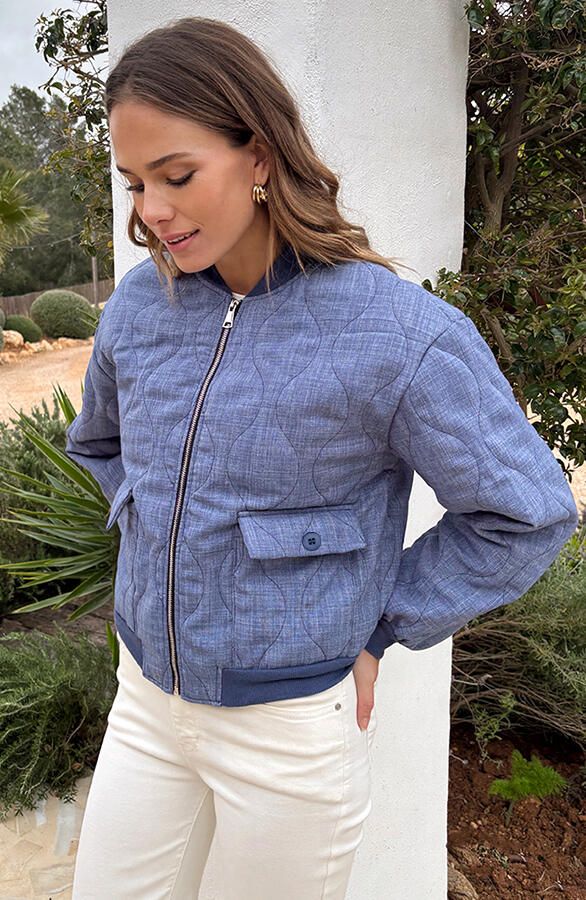 Denim Bomber Jacket Detail