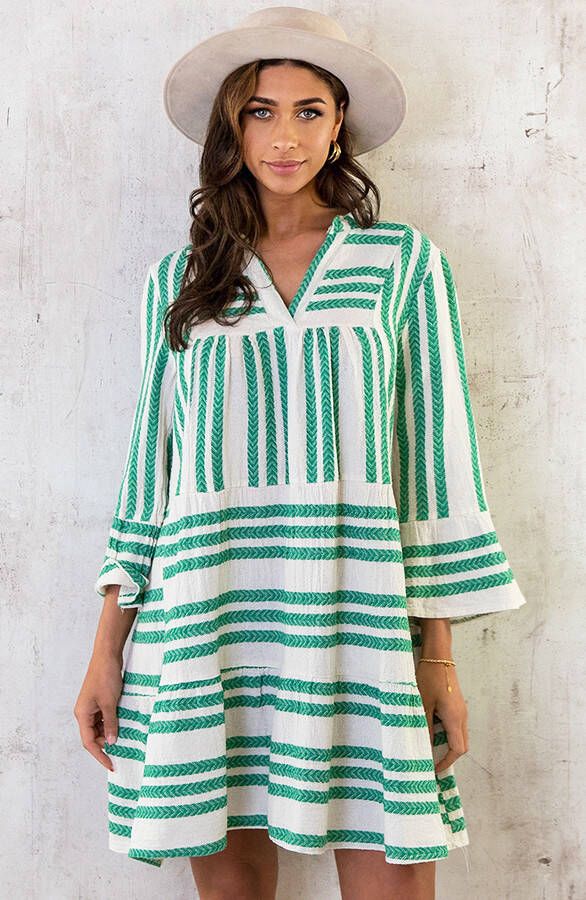 Kelim Tuniek Katoen Bright Green