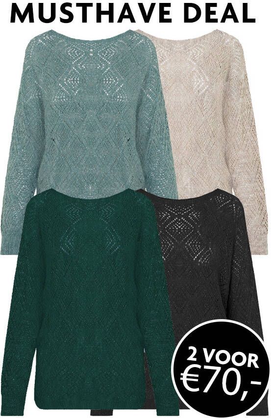 Musthave Deal Gehaakte Lurex Top Longsleeve