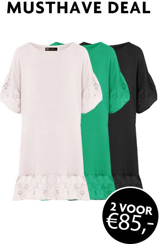 Musthave Deal Mousseline Embroidery Oversized Jurk