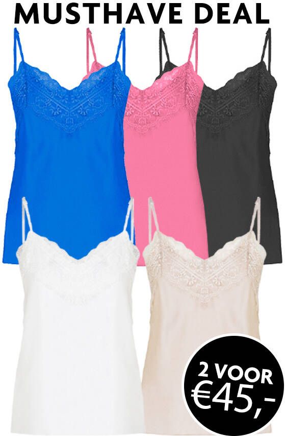 Musthave Deal Silk Lace Spaghetti Tops