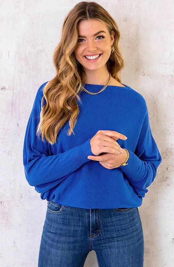 Oversized Soft Trui Kobalt
