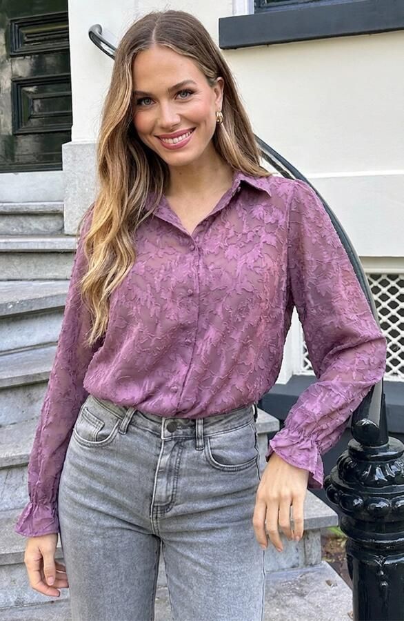 Lilly Floral Blouse Mauve