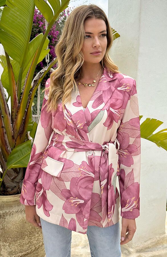 Luxury Botanic Blazer Dust Roze
