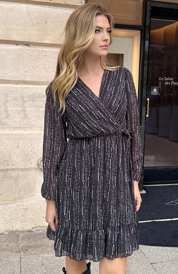 Luxury V-hals Jurk Print
