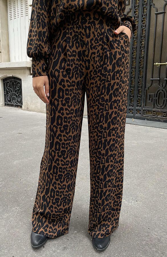 Mila Pantalon Leopard Petite Regular Tall
