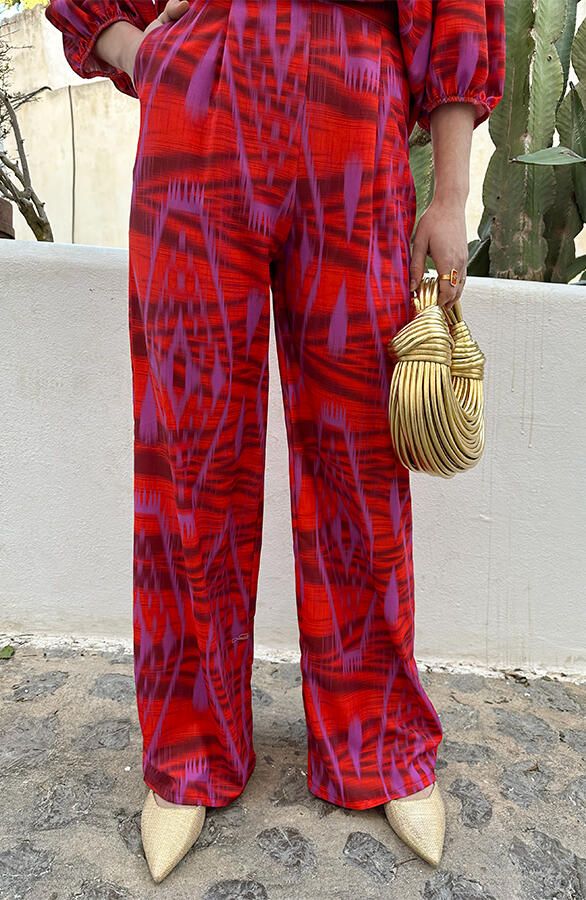 Mila Pantalon Limited Fuchsia Rood Regular