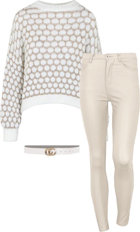 Musthave Deal Complete Set Gebreide Lurex Trui Ecru