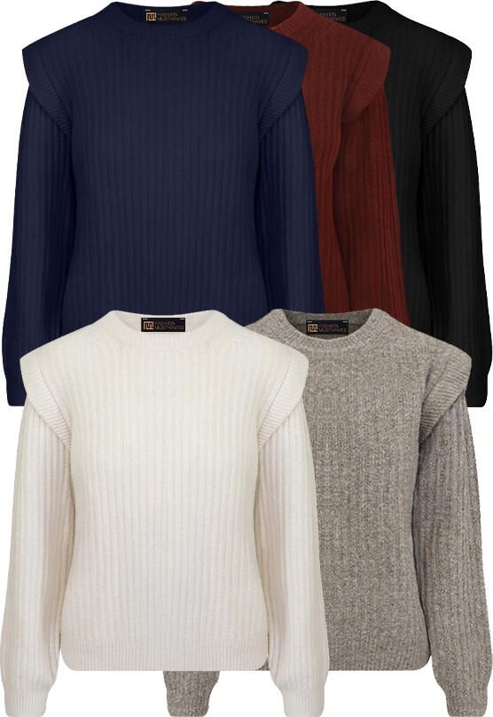 Musthave Deal Knitted Detail Shoulder Truien