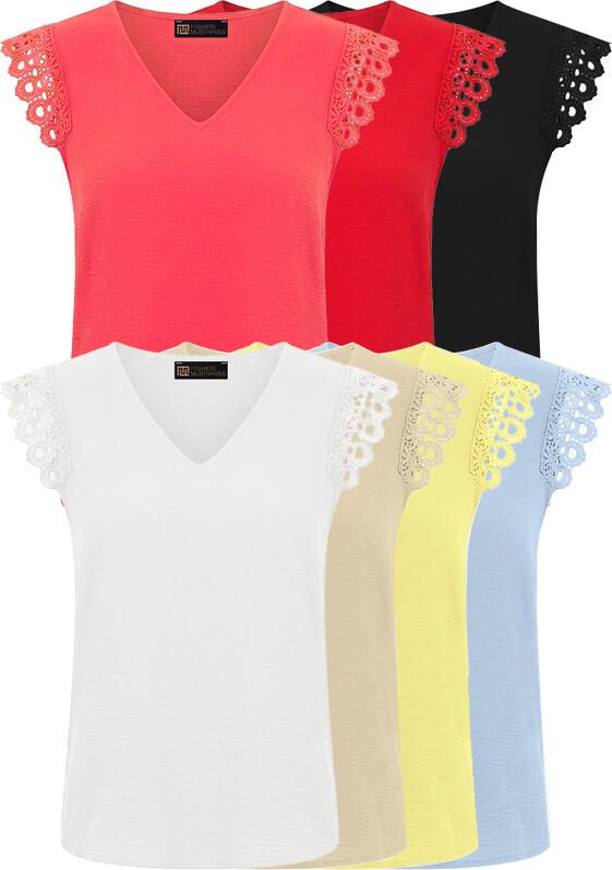 Musthave Deal Romance Kanten V-hals Tops