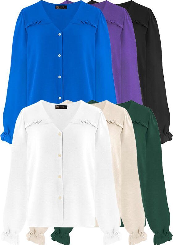 Musthave Deal Ruffle Blouses Met Pofmouwen