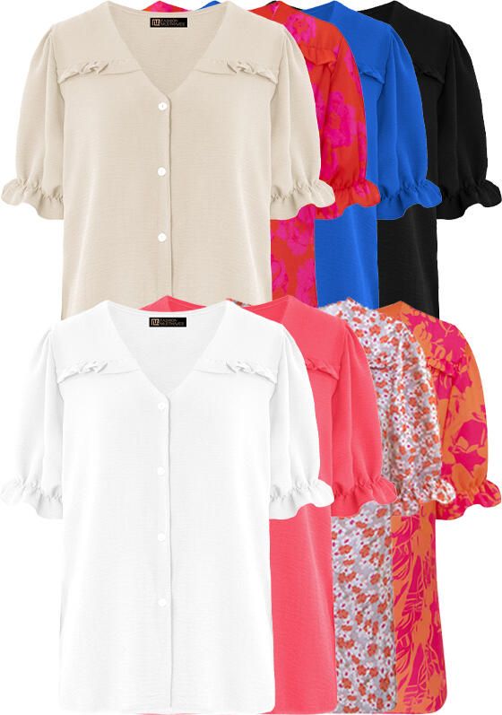 Musthave Deal Ruffle Tops Met Pofmouwen